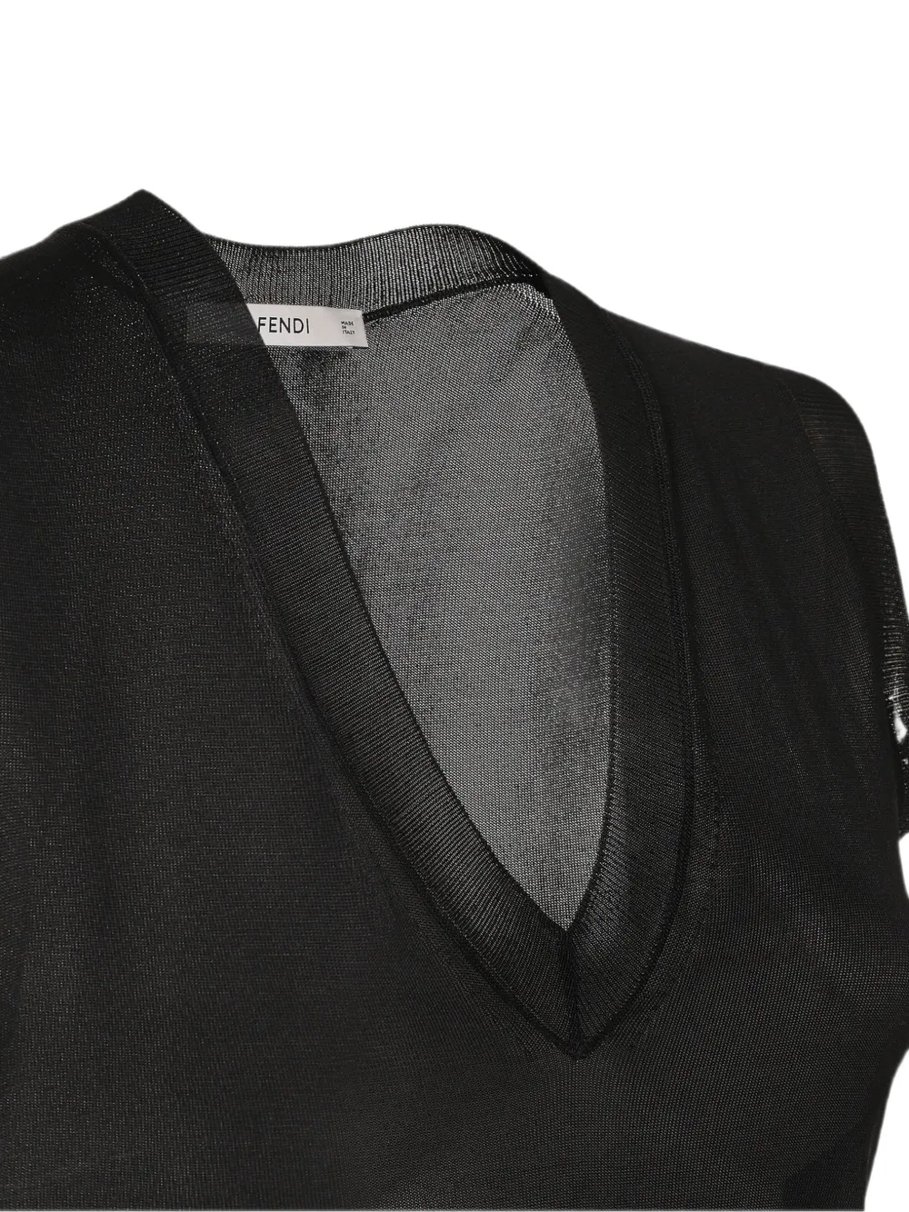 FENDI Zijden organza trui Zwart