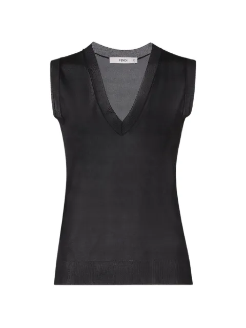 FENDI black silk organza jumper
