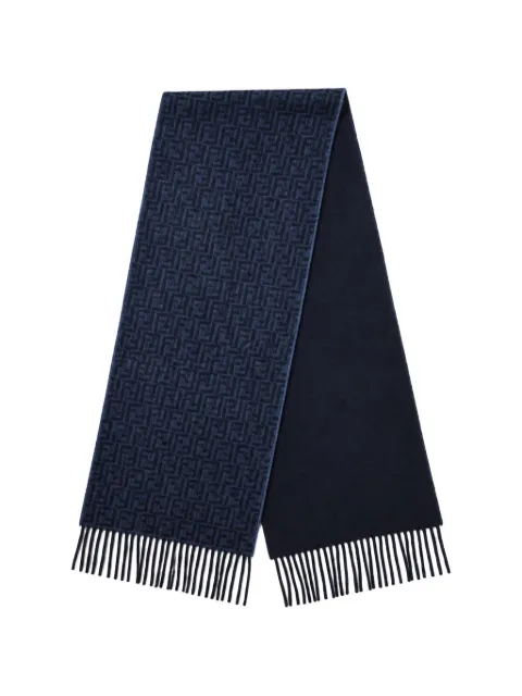 FENDI FF monogram fringed scarf