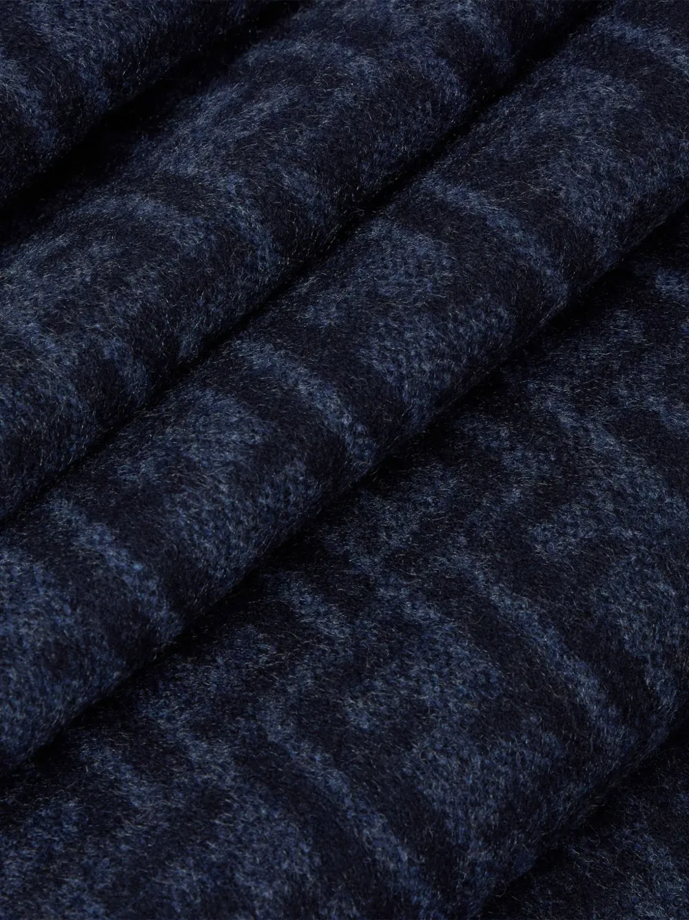 FENDI Sjaal met FF-monogram en franje Blauw