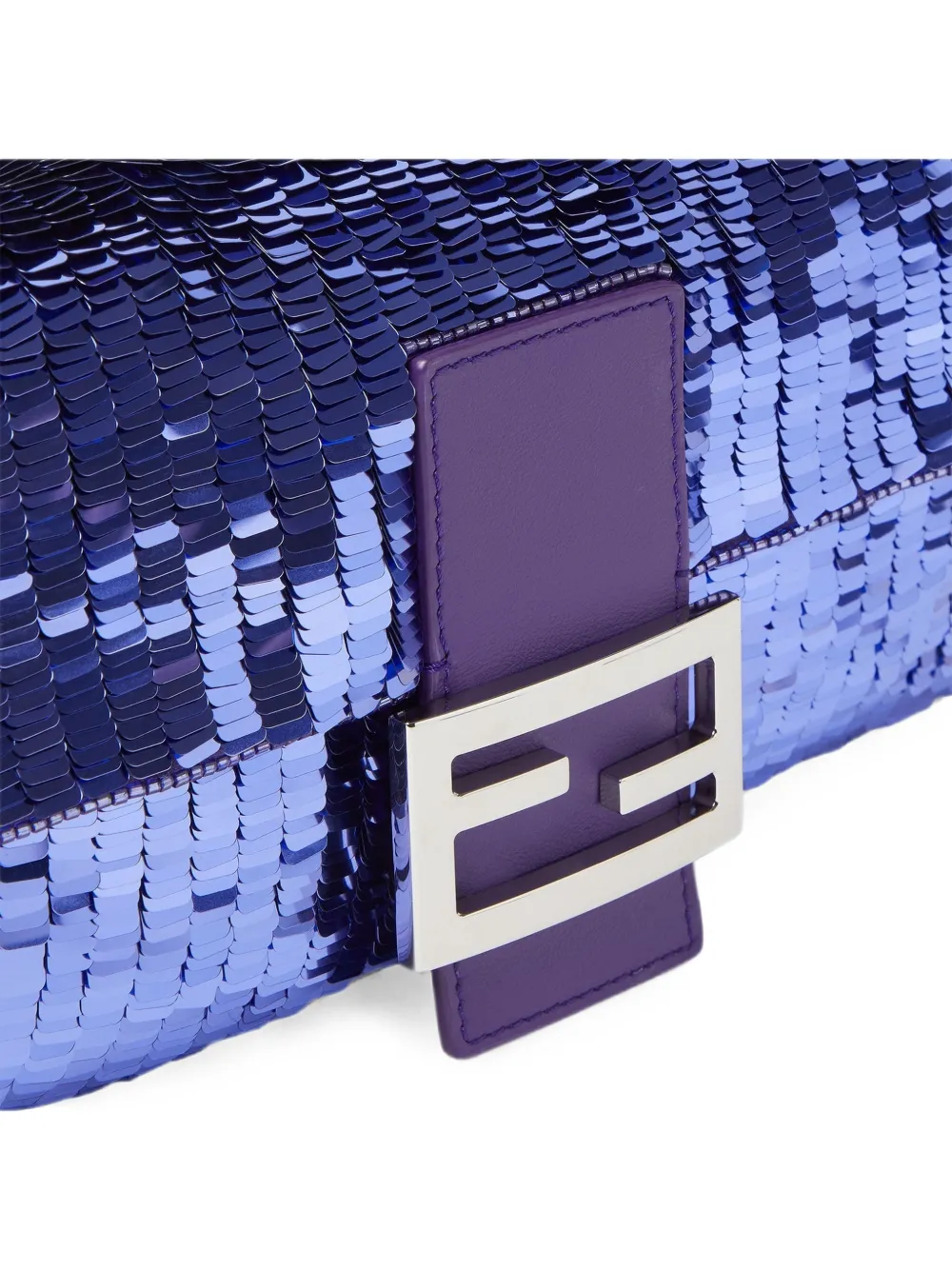 FENDI Baguette 26424 tas met pailletten Paars