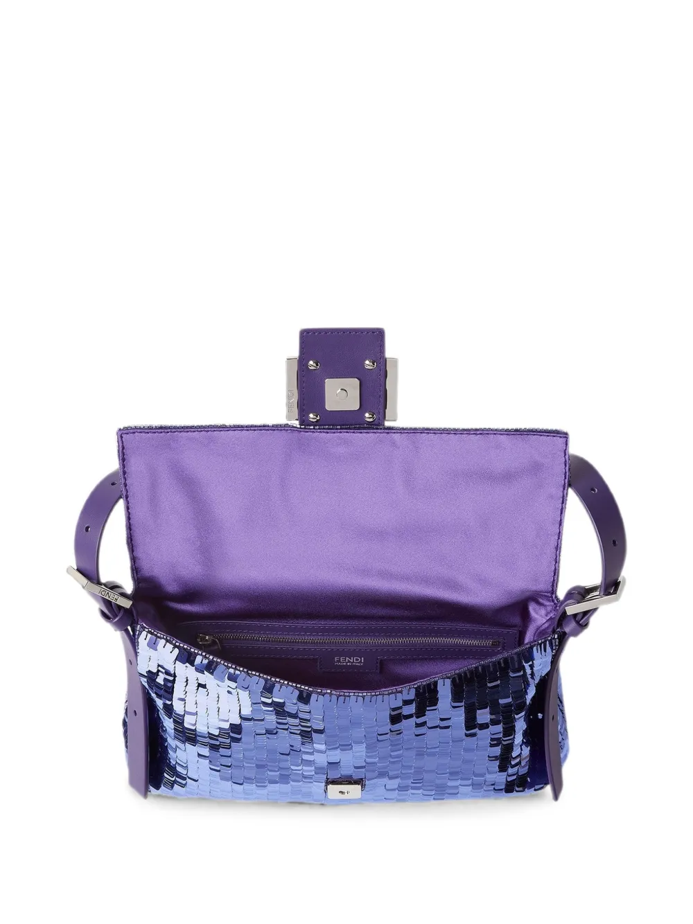 FENDI Baguette 26424 tas met pailletten Paars