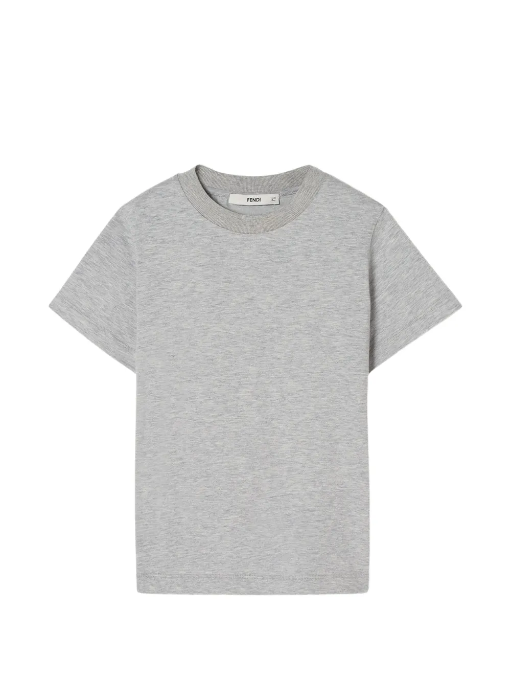 Fendi Kids tiger-print logo-print T-shirt - Grigio
