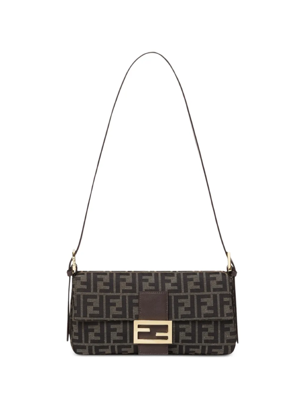 FENDI Baguette shopper met FF-jacquard Bruin