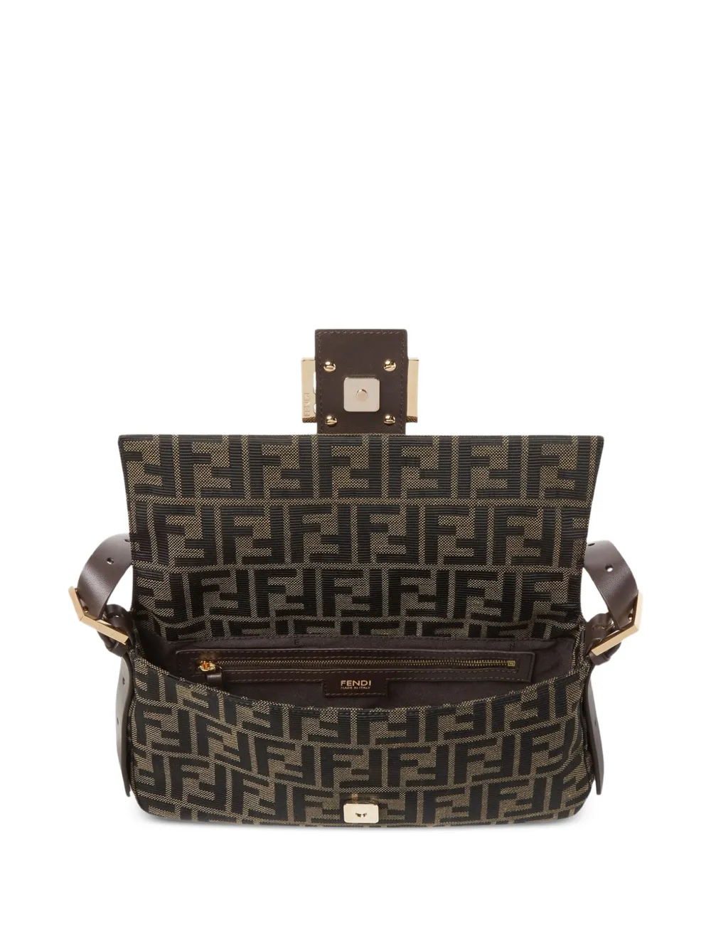 FENDI Baguette shopper met FF-jacquard Bruin