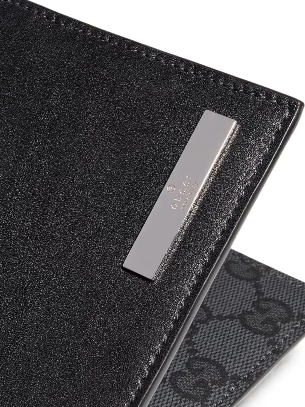 Gucci Portemonnee met metalen label Zwart