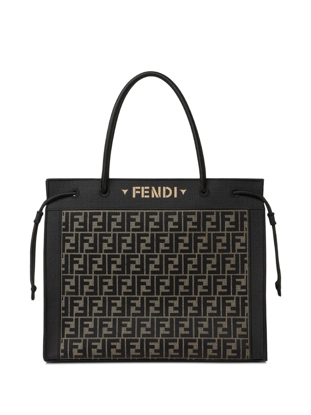 FENDI large Magic FF logo tote bag - Nero