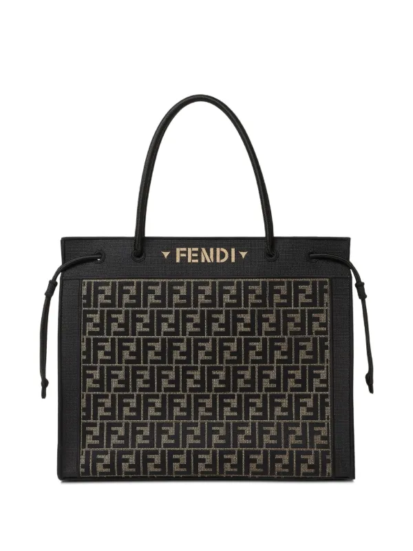 Fendi Large Magic FF Logo Tote Bag in Black
