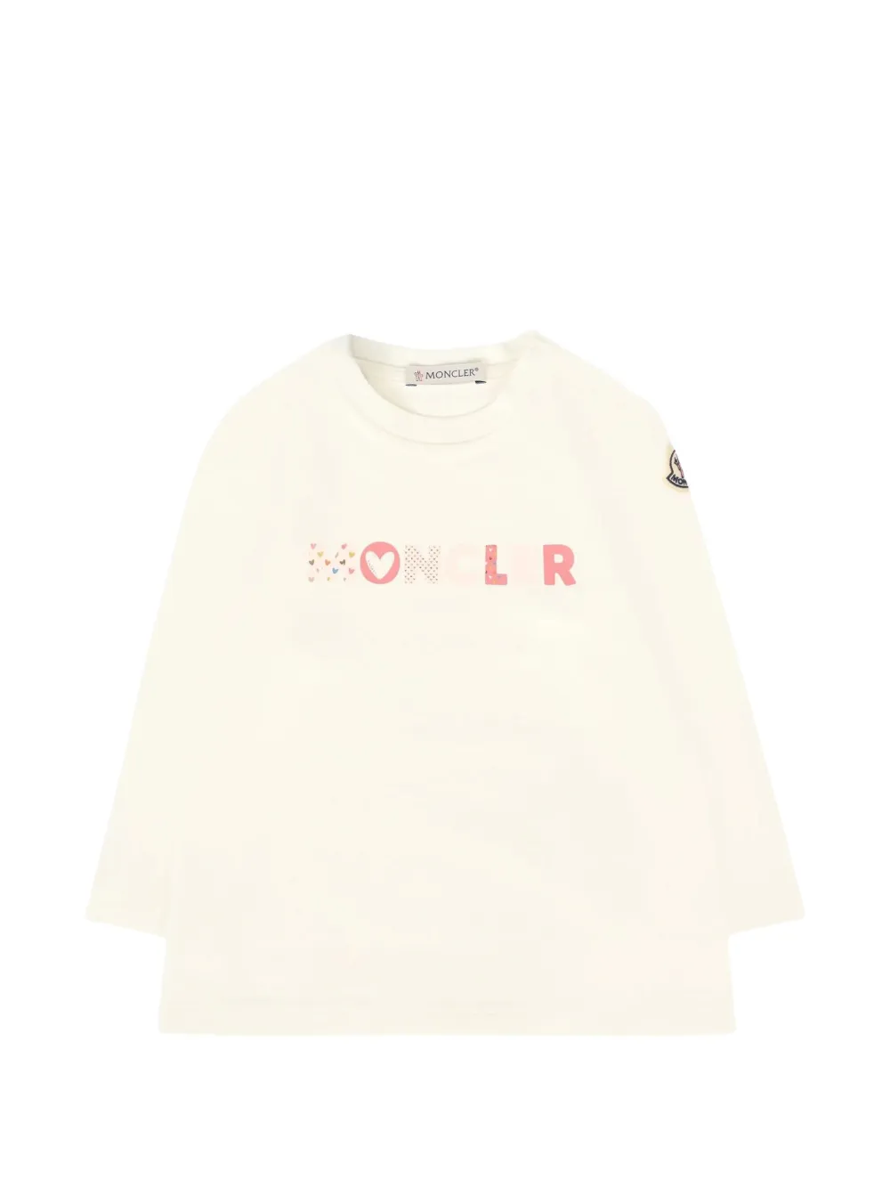 Moncler Enfant Sweater met logoprint Beige