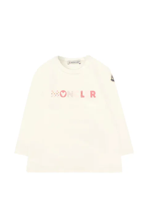 Moncler Enfant sweat à logo imprimé à manches longues