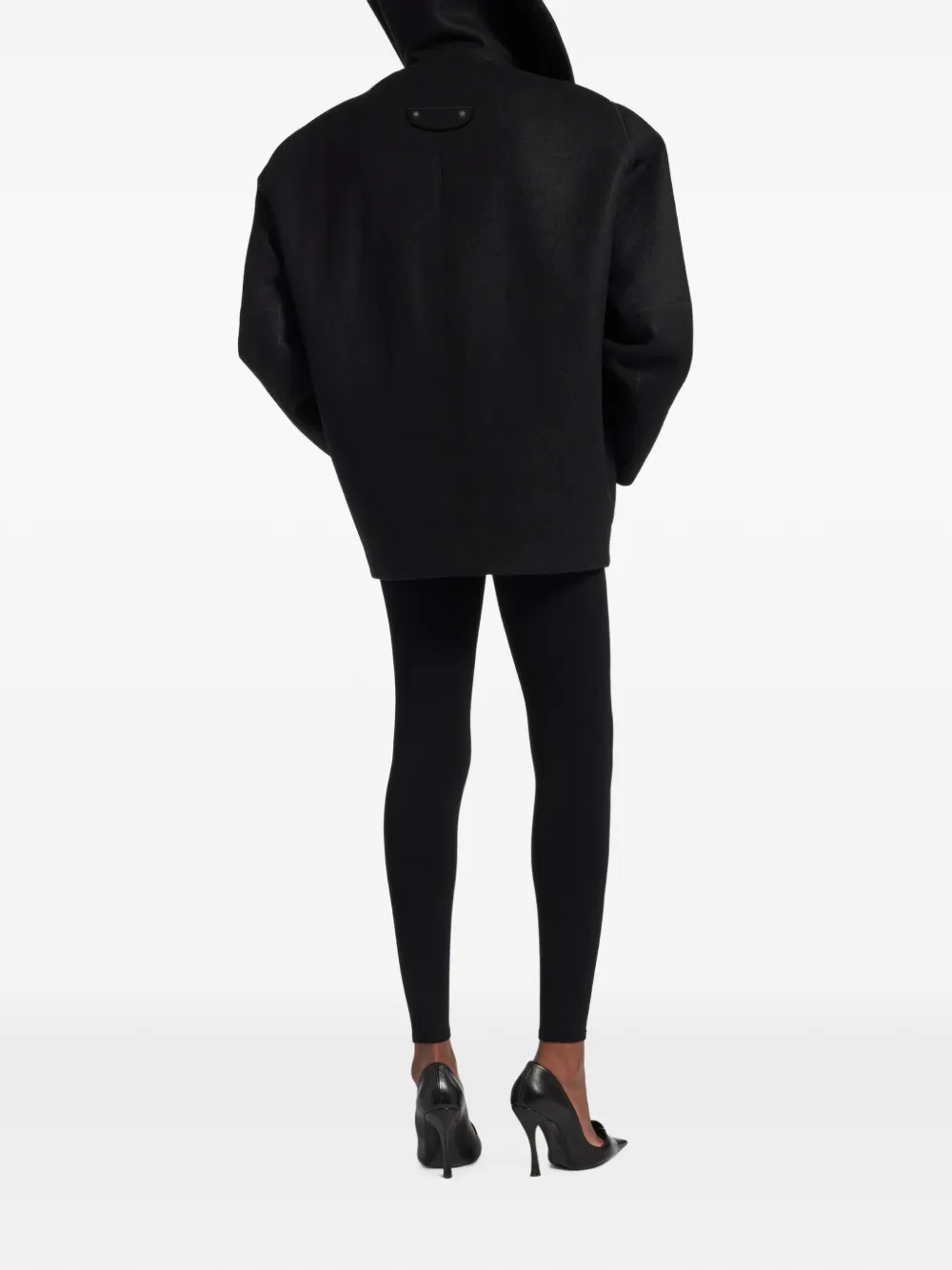 Balenciaga Techwear gebreide legging met geborduurd logo Zwart