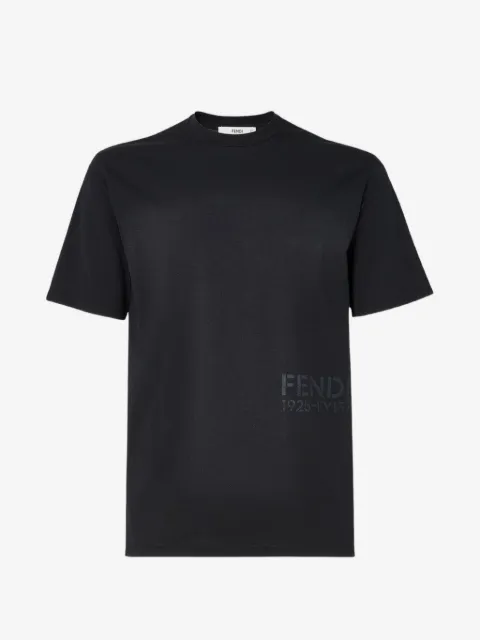 FENDI black cotton T-shirt