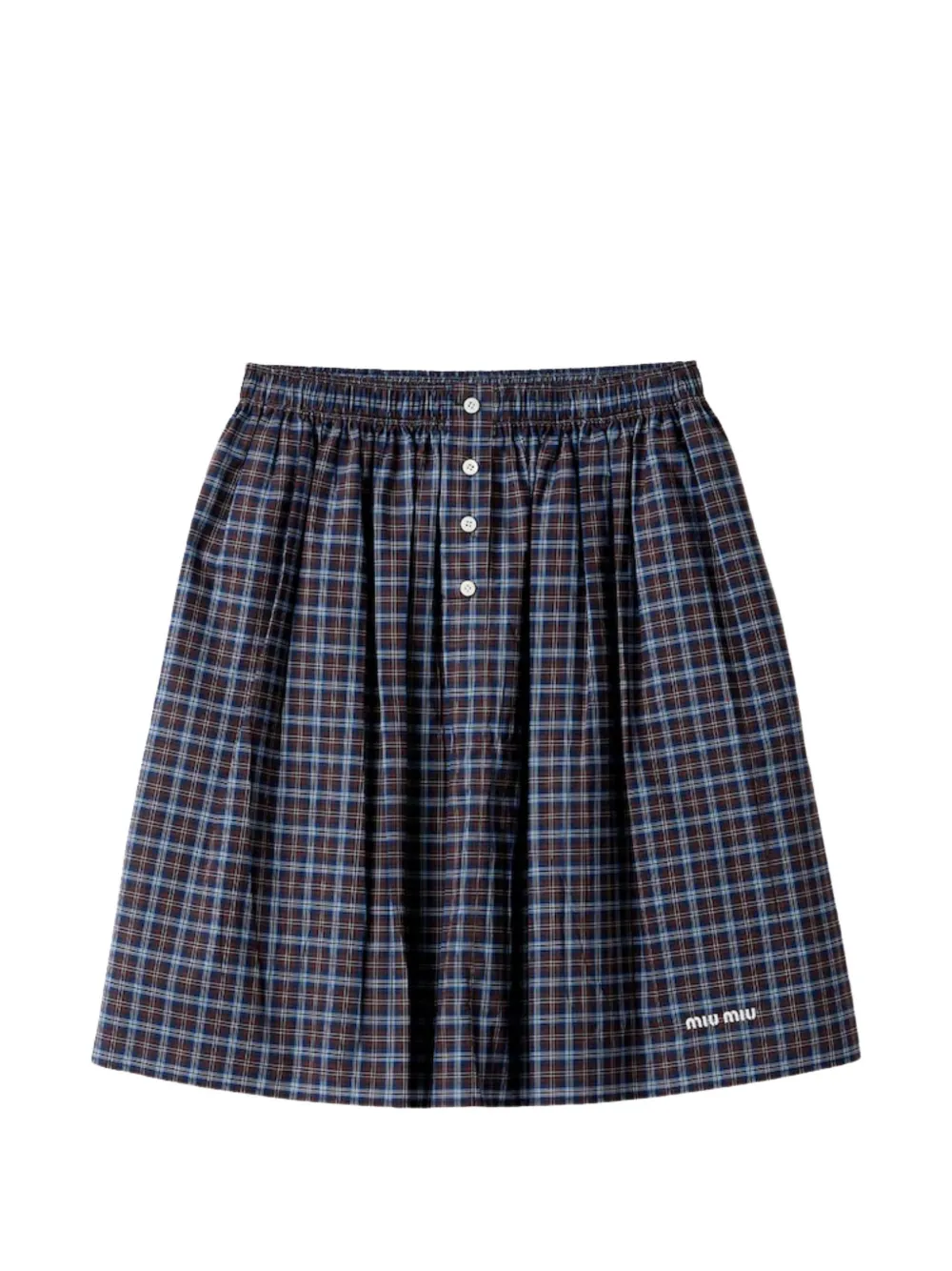 Miu Geruite rok Bruin