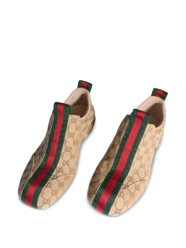 Gucci GG Supreme Web-stripe Sneakers | Neutrals | FARFETCH JO