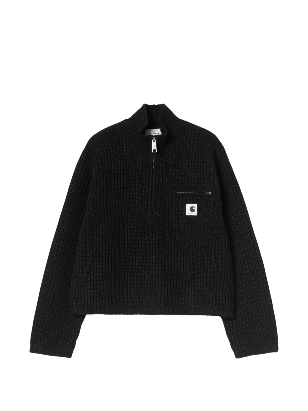 Carhartt WIP Detroit ribbed-knit half-zip sweater - Nero