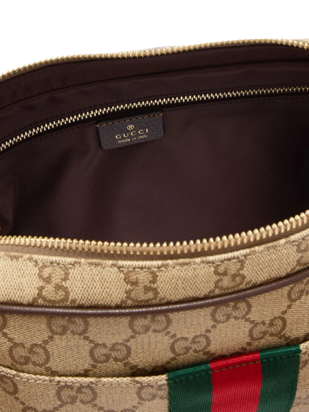 Gucci Kleine crossbodytas met Web Beige