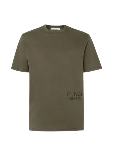 FENDI camiseta de algodón con logo estampado