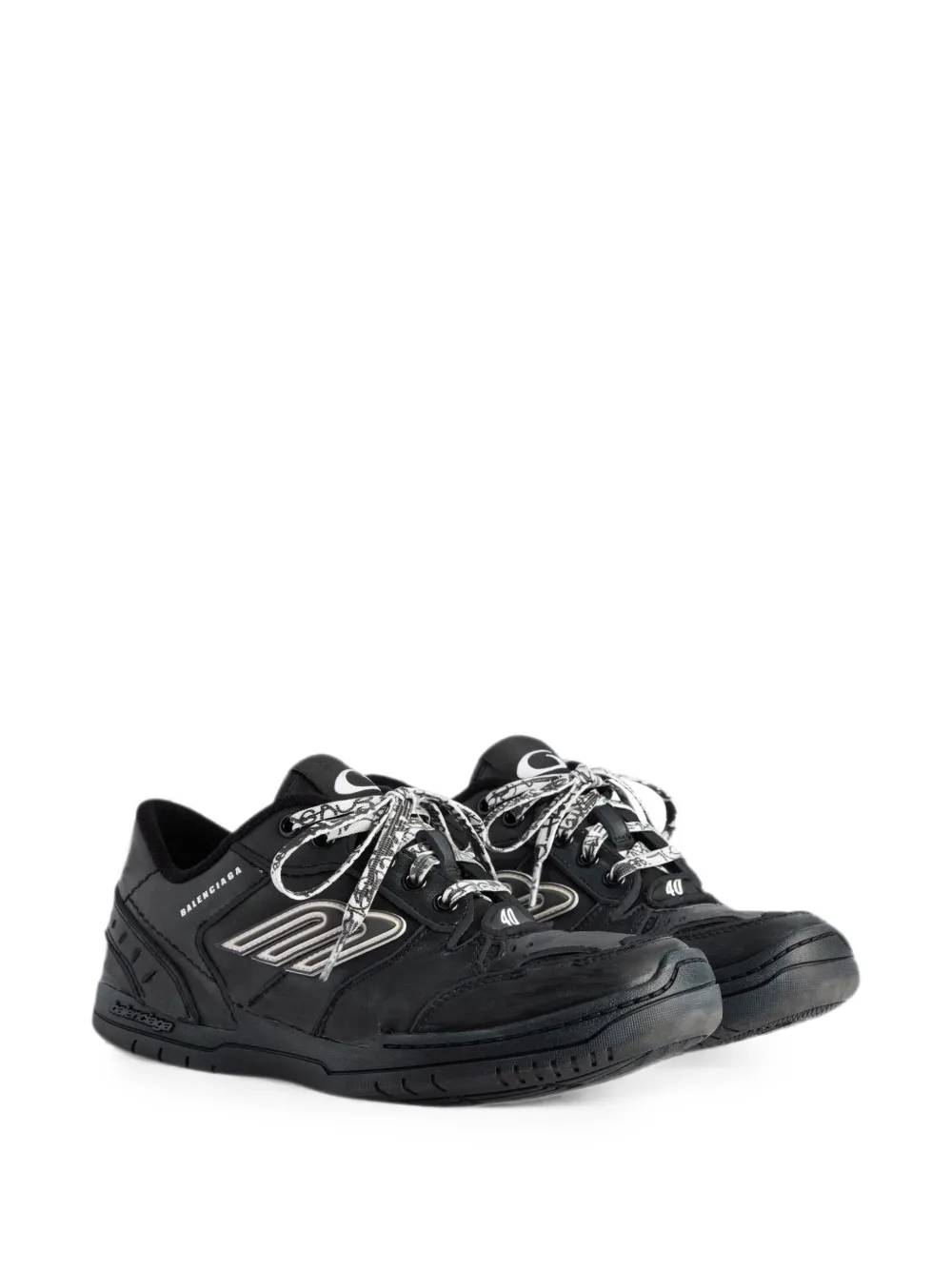 Balenciaga Hamptons leather sneakers Zwart