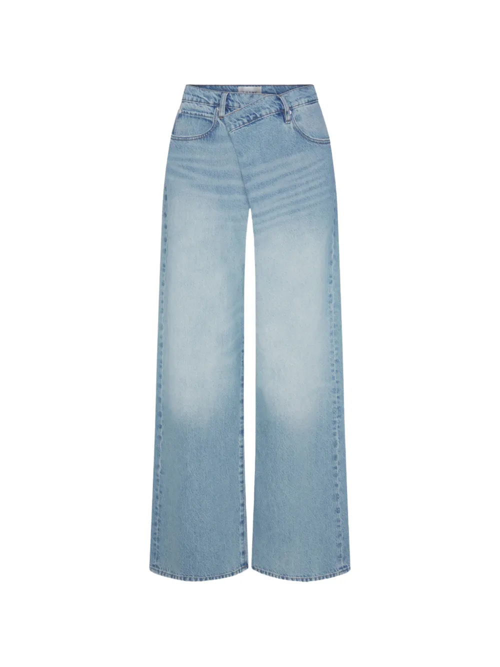 FRAME The Crossover Loose Wide-Leg-Jeans - Blau