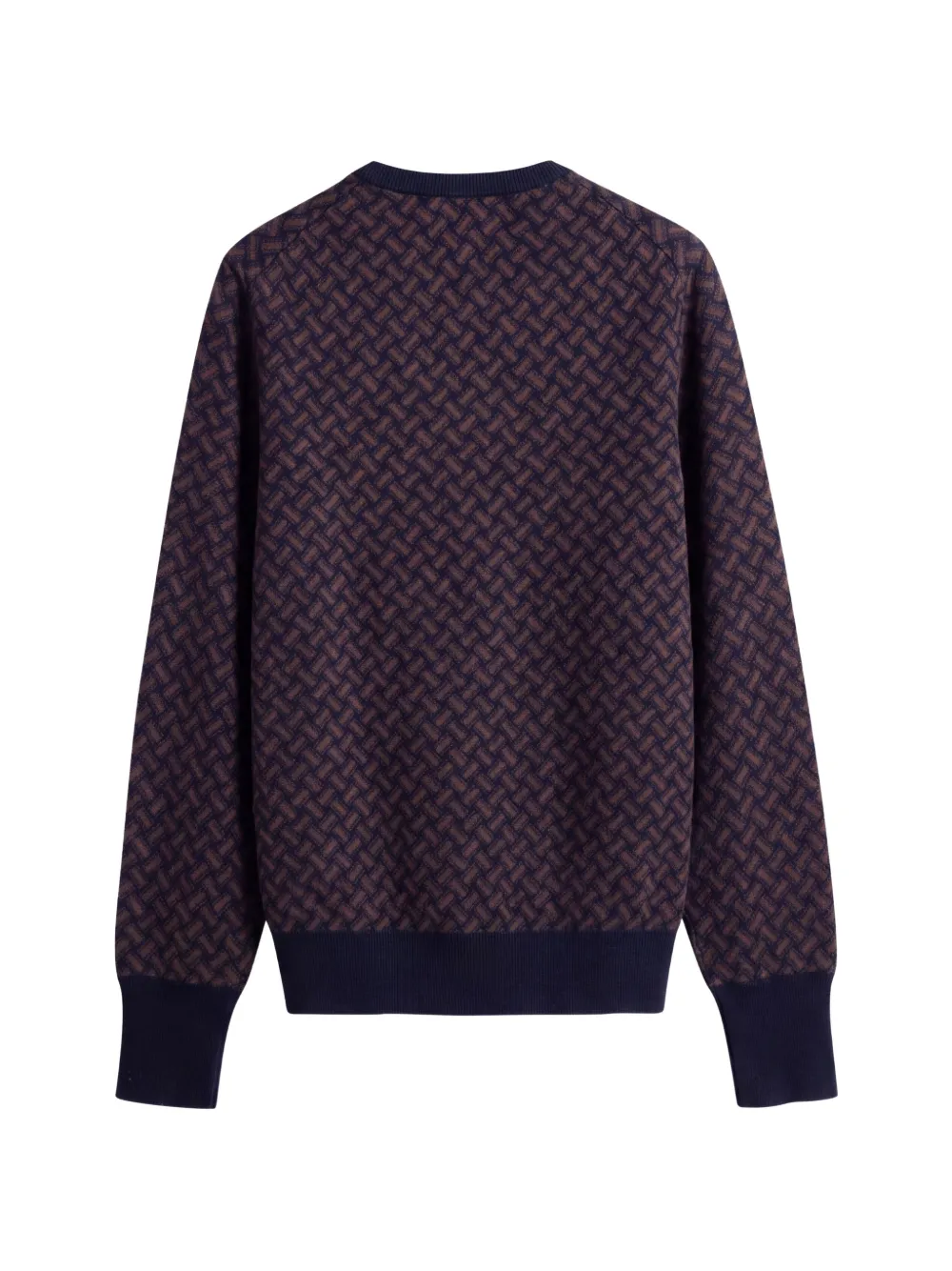 Drumohr basket-weave cashmere sweater Blauw
