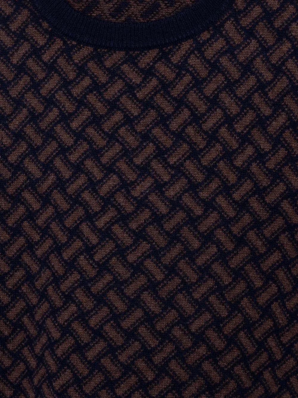 Drumohr basket-weave cashmere sweater Blauw