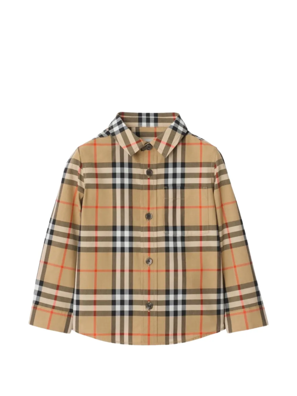 Burberry Kids check cotton shirt - Toni neutri