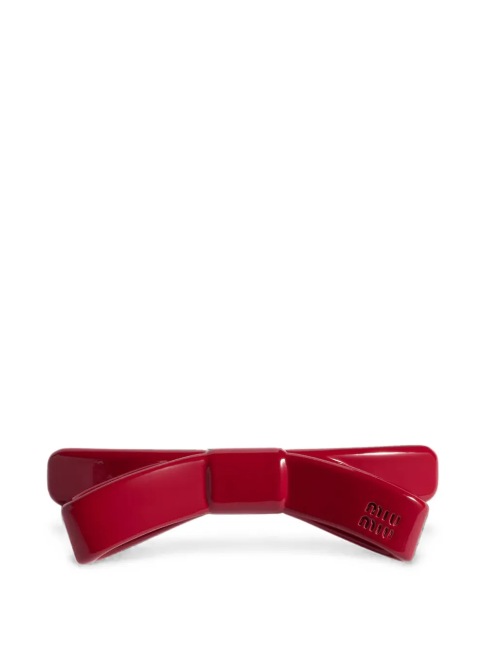 Miu Miu bow-shaped hair clip - Rosso