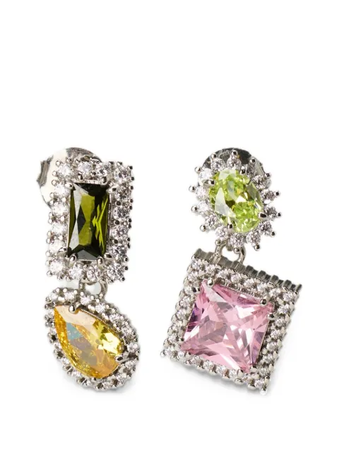 Maison Margiela boucles d'oreilles serties de cristaux