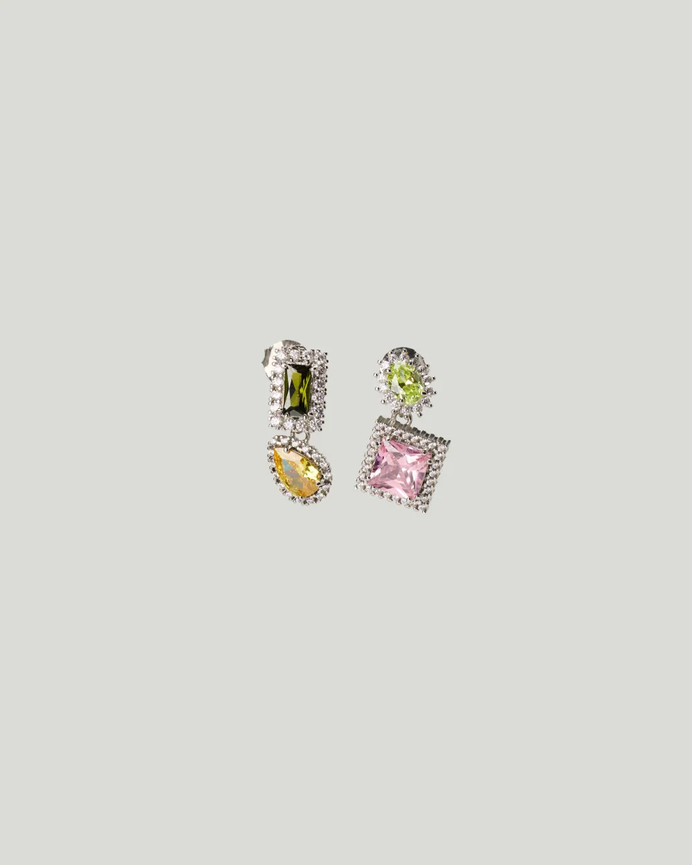 Maison Margiela crystal-embellished drop earrings - Argento