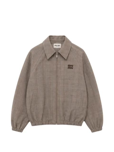 Miu Miu Prince of Wales checked blouson jacket