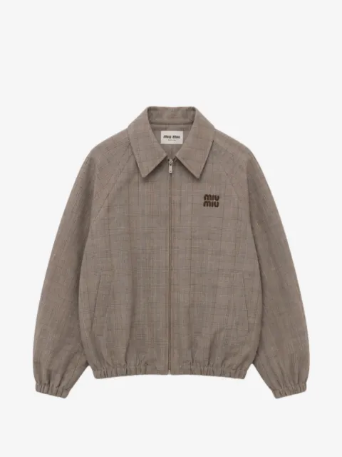 Miu Miu Prince of Wales checked blouson jacket
