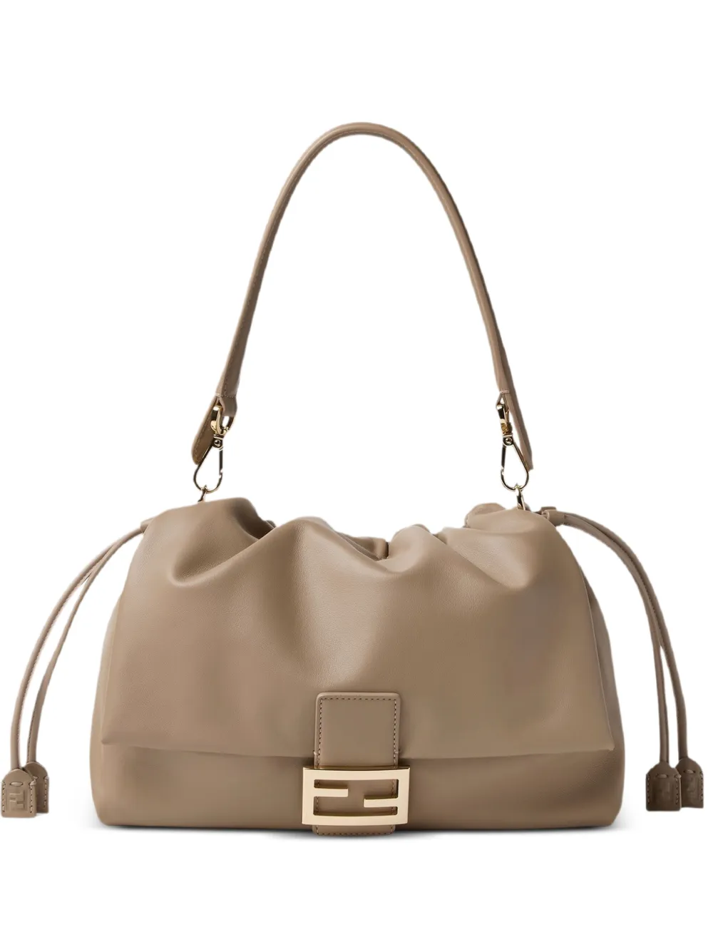 FENDI large Baguette Soft logo-plaque tote bag - Toni neutri