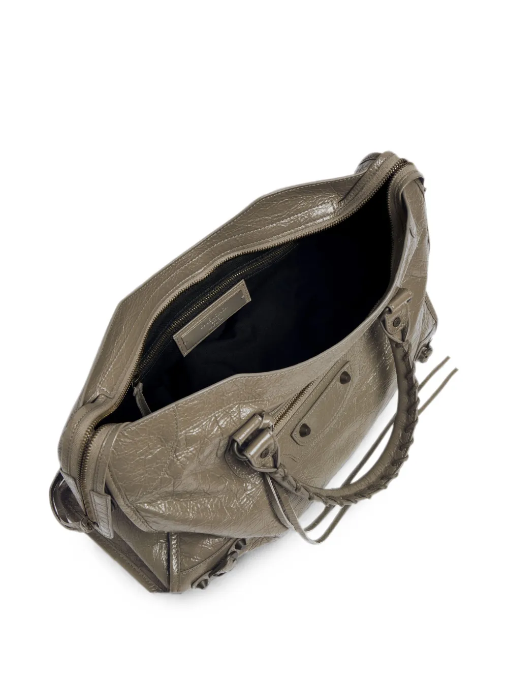 Balenciaga Medium Le City shopper met gebarsten-effect Grijs