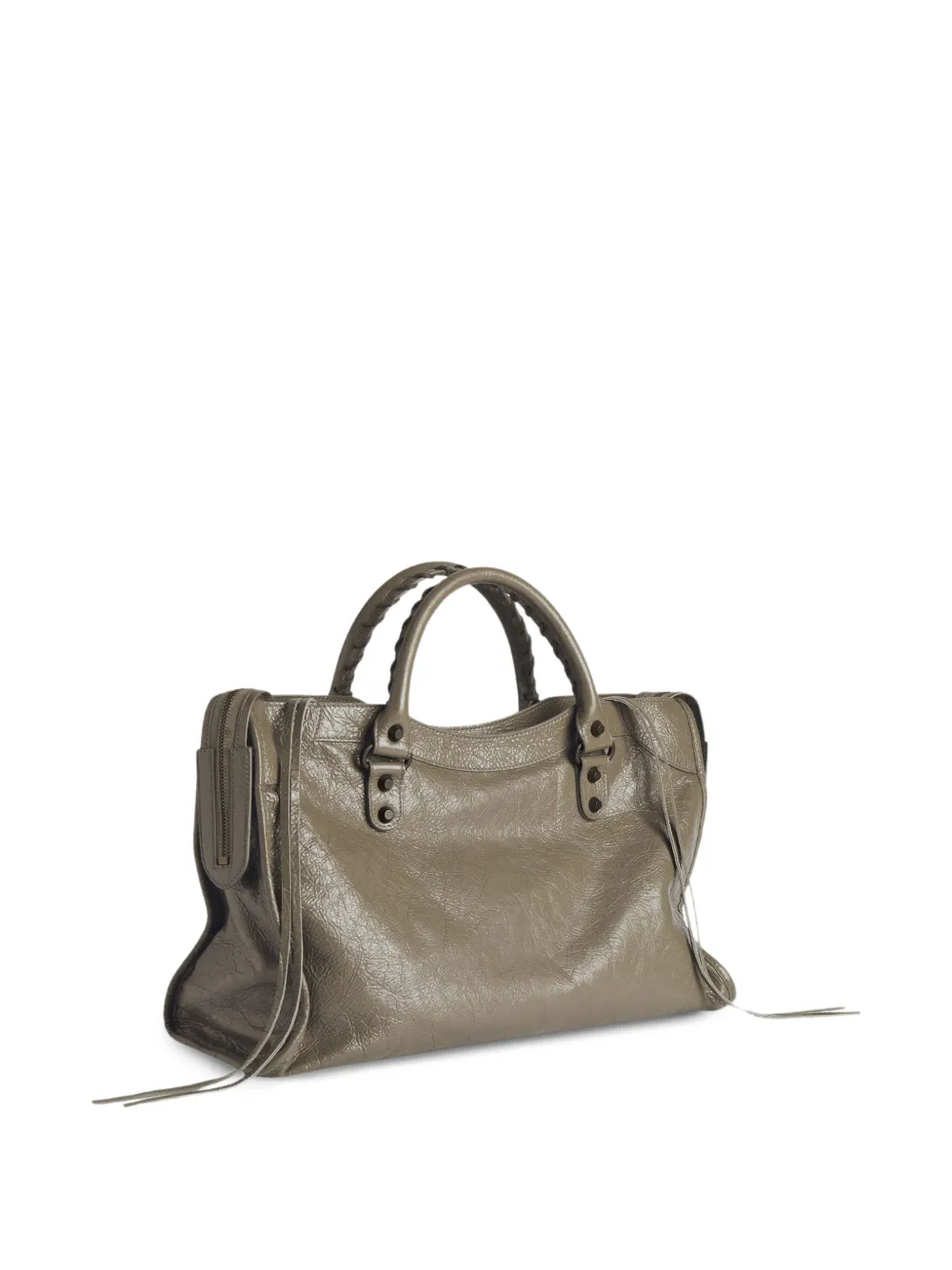 Balenciaga Medium Le City shopper met gebarsten-effect Grijs