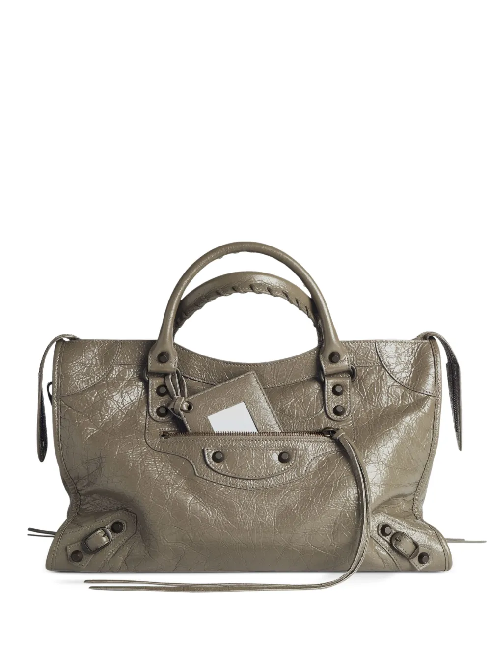 Balenciaga Borsa tote Le City media in pelle di agnello - Grigio