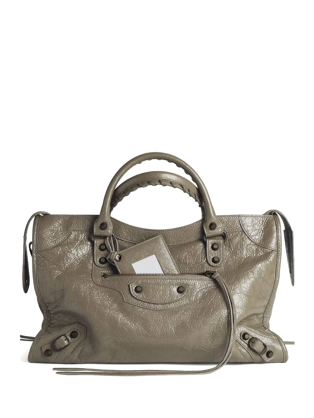 Balenciaga medium Le City cracked-effect tote bag