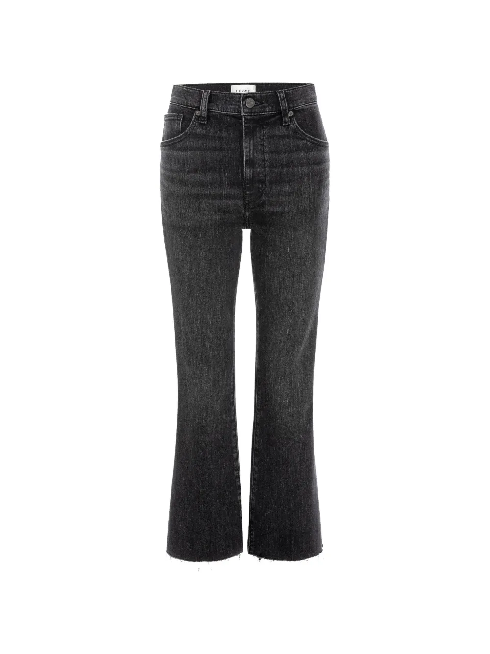 FRAME faded frayed-hem jeans - Nero