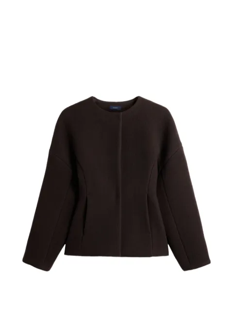 Soeur round-neck concealed-fastening coat