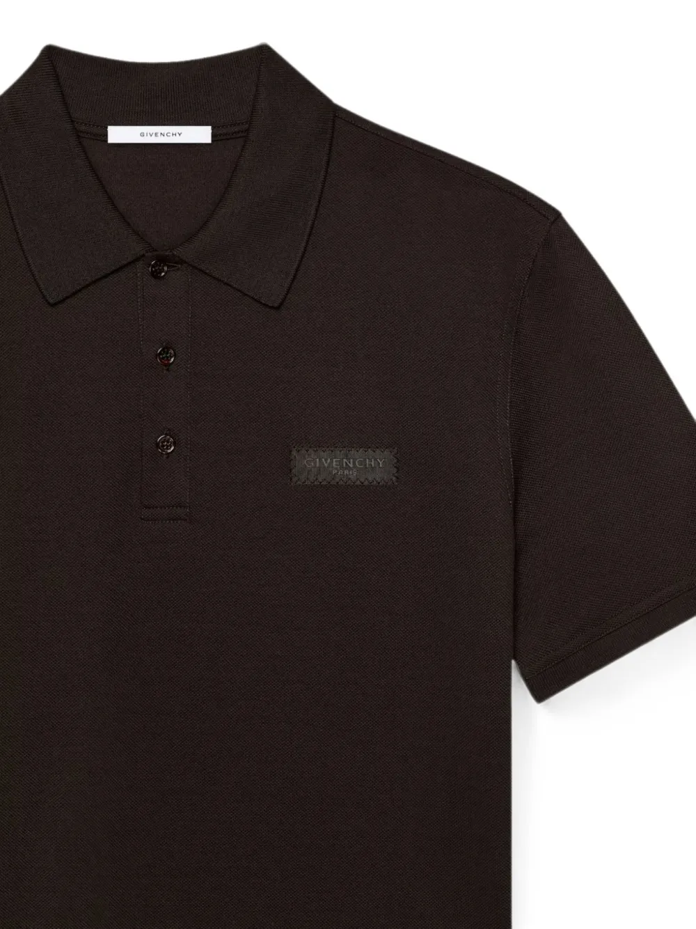 Givenchy Katoenen poloshirt met Paris grosgrain-band Zwart