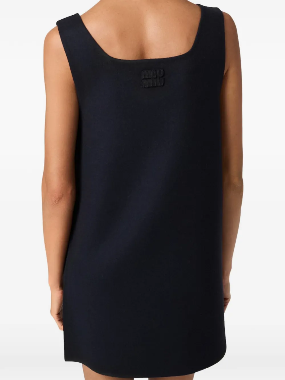 Miu Gewaxte wollen jurk Blauw