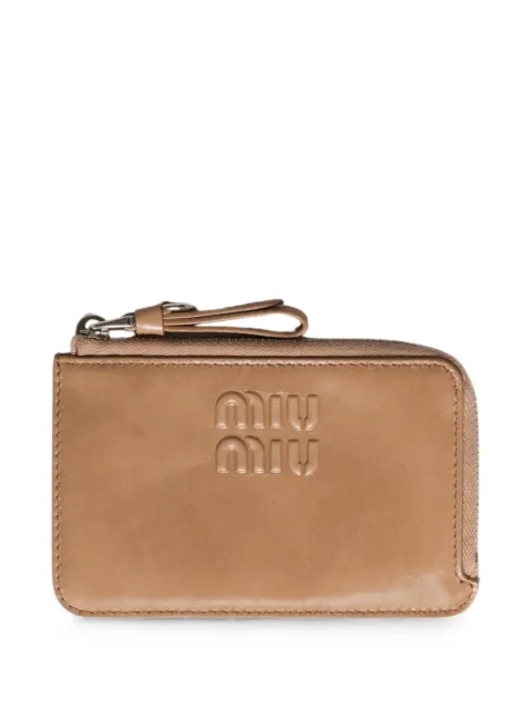 Miu Miu tarjetero con logo en relieve