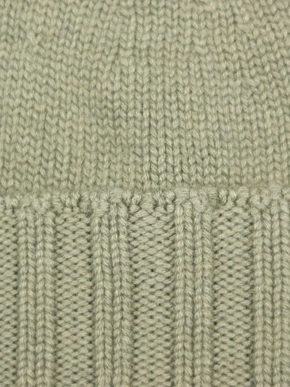 Drumohr ribbed-trim cashmere beanie hat Groen