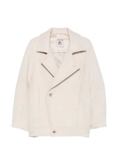 Semicouture button-fastening oversized coat