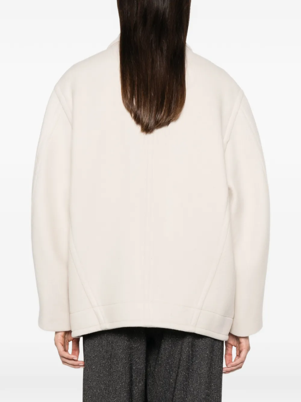 Semicouture Oversized jas met knoopsluiting Beige