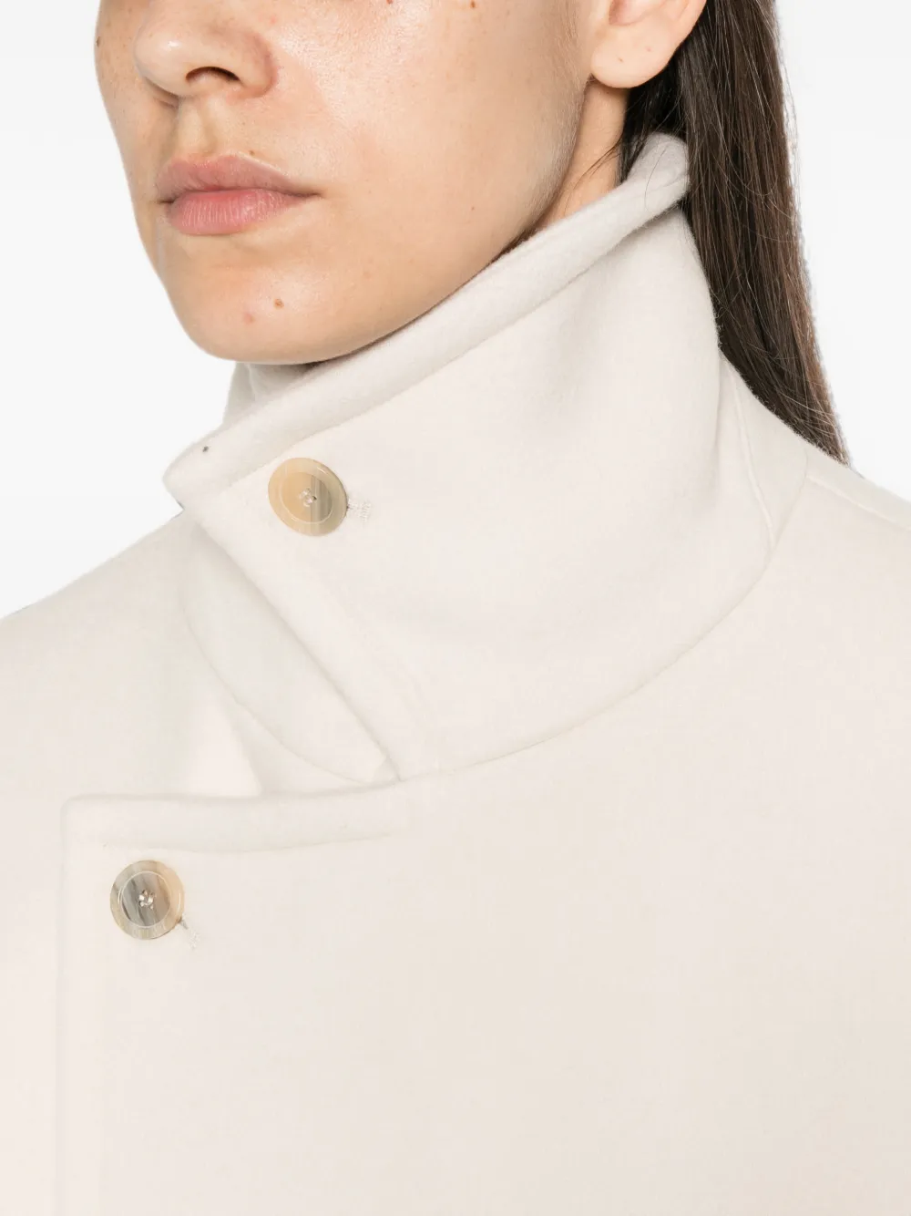Semicouture Oversized jas met knoopsluiting Beige