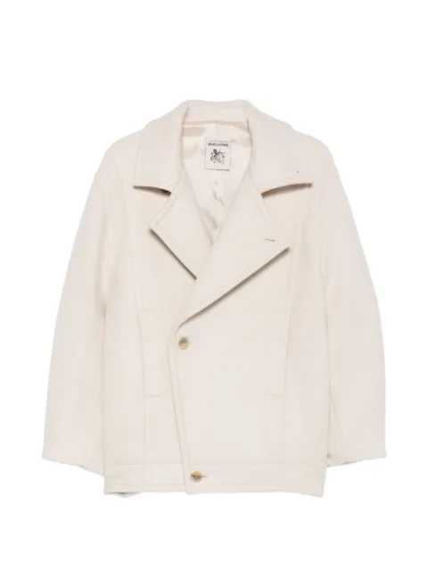 Semicouture button-fastening oversized coat