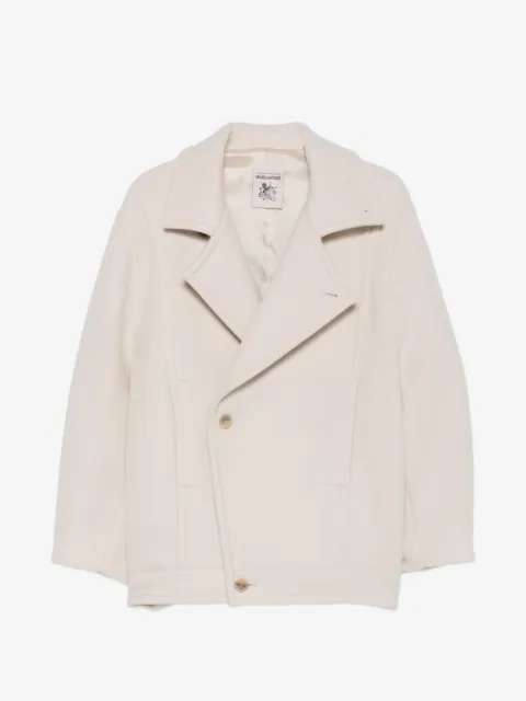 Semicouture button-fastening oversized coat