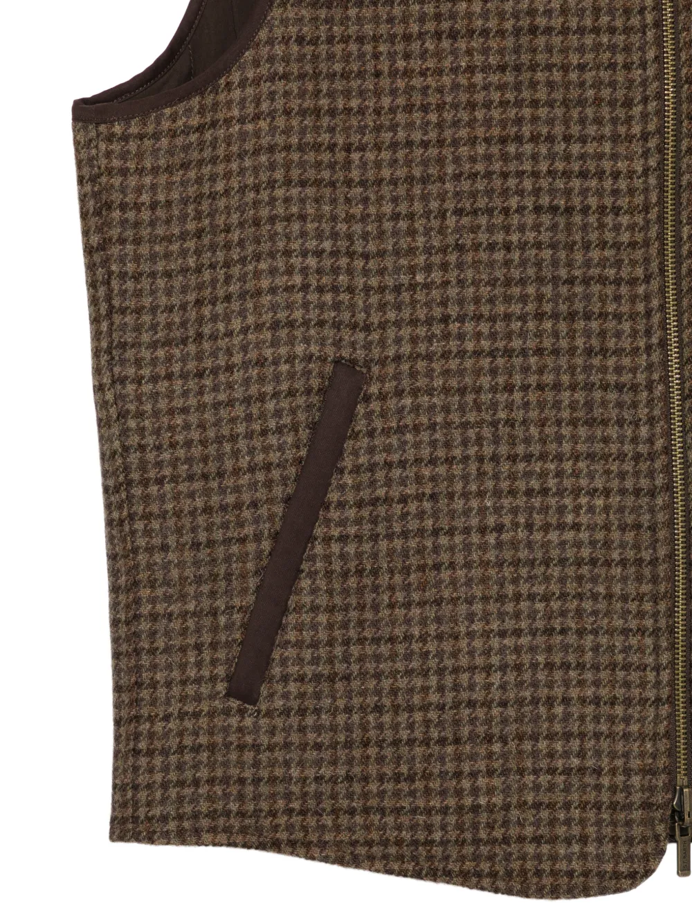 MC2 Saint Barth Spencer houndstooth-pattern gilet Bruin