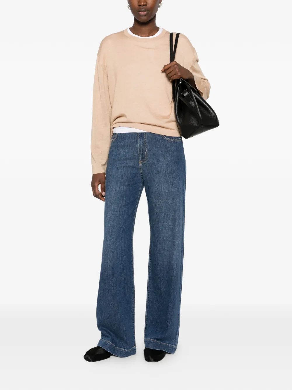 Antonelli Jeans met wijde pijpen Blauw