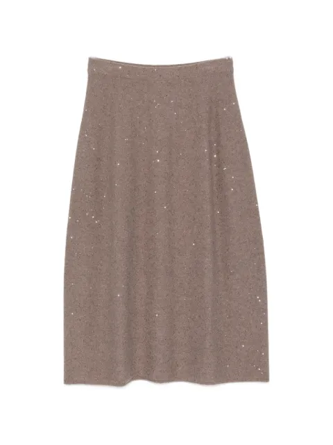 Antonelli sequin-embellished knitted maxi skirt